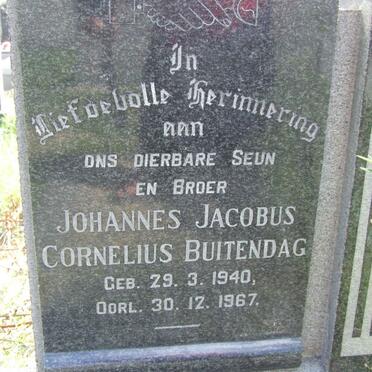 BUITENDAG Johannes Jacobus Cornelius 1940-1967