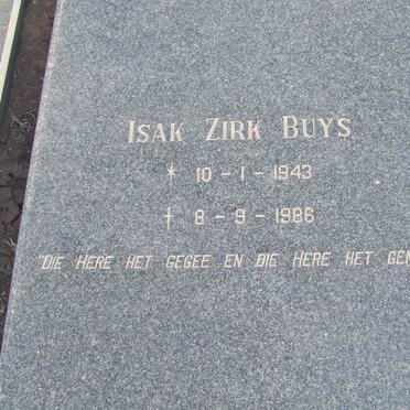 BUYS Isak Zirk 1943-1986