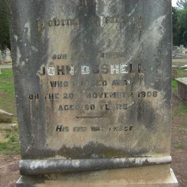 BUSHELL John -1906 &amp; Emily :: BUSHELL Fanny :: BUSHELL Francis G. -1888 