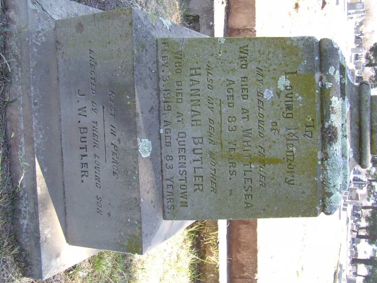 BUTLER ? &amp; Hannah 1836-1919