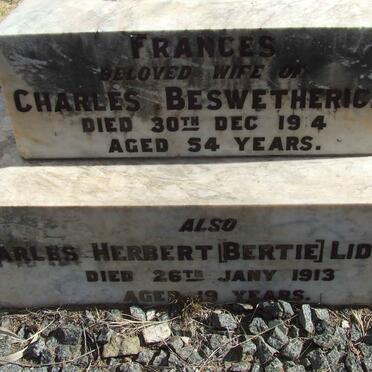 BESWETHERICK Frances -1914 :: BESWETHERICK Charles Herbert Lidston -1913