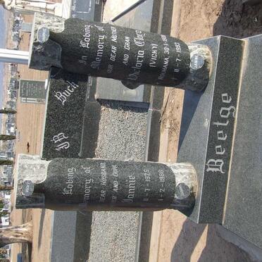 BEETGE Jannie 1925-1986 &amp; Victoria Clara ROUHANA 1908-1993