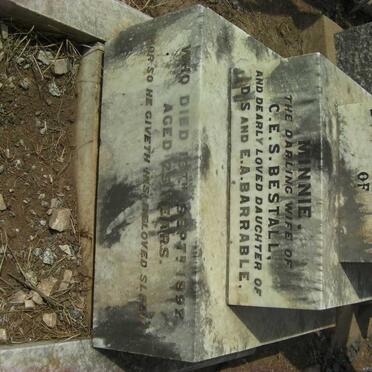 BESTALL Minnie nee BARRABLE -1892