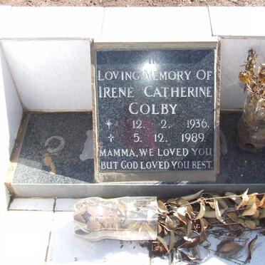 COLBY Irene Catherine 1936-1989