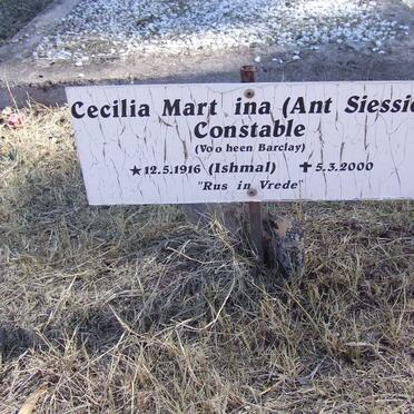 CONSTABLE Cecilia Marthina voorheen BARCLAY nee ISHMAL 1916-2000