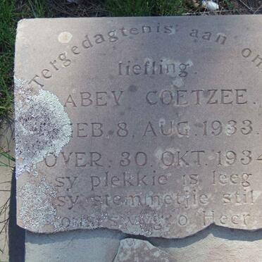 COETZEE Abey 1933-1934