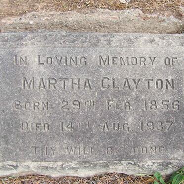 CLAYTON Martha 1856-1937
