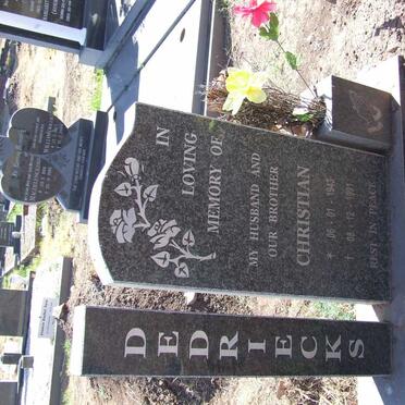 DEDRIECKS Christian 1943-1991