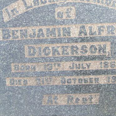 DICKERSON Benjamin Alfred 1862-1939 &amp; Mildred Hinton KEYS 1879-1973