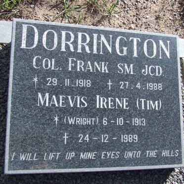 DORRINGTON Frank 1918-1988 &amp; Maevis Irene WRIGHT 1913-1989