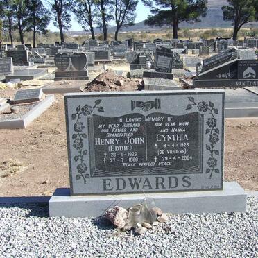 EDWARDS Henry John 1926-1989 &amp; Cynthia DE VILLIERS 1926-2004 :: EDWARDS Ray 1951-1991