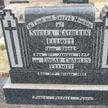 ELLIOTT Edgar Charles -1962 &amp; Stella Kathleen BRUCE -1947