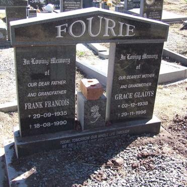 FOURIE Frank Francois 1935-1990 &amp; Grace Gladys 1938-1996
