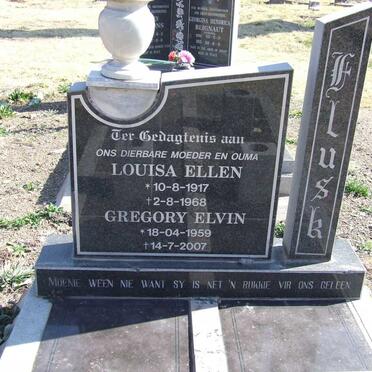 FLUSK Gregory Elvin 1959-2007 &amp; Louisa Ellen 1917-1968