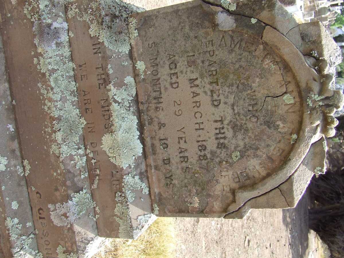 FLETCHER Amelia Ann -1887