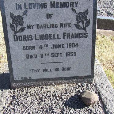 FRANCIS Doris Liddell 1904-1959