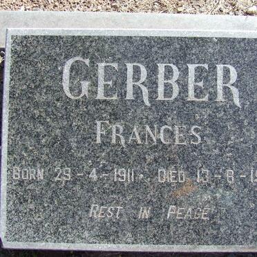 GERBER Frances 1911-1987