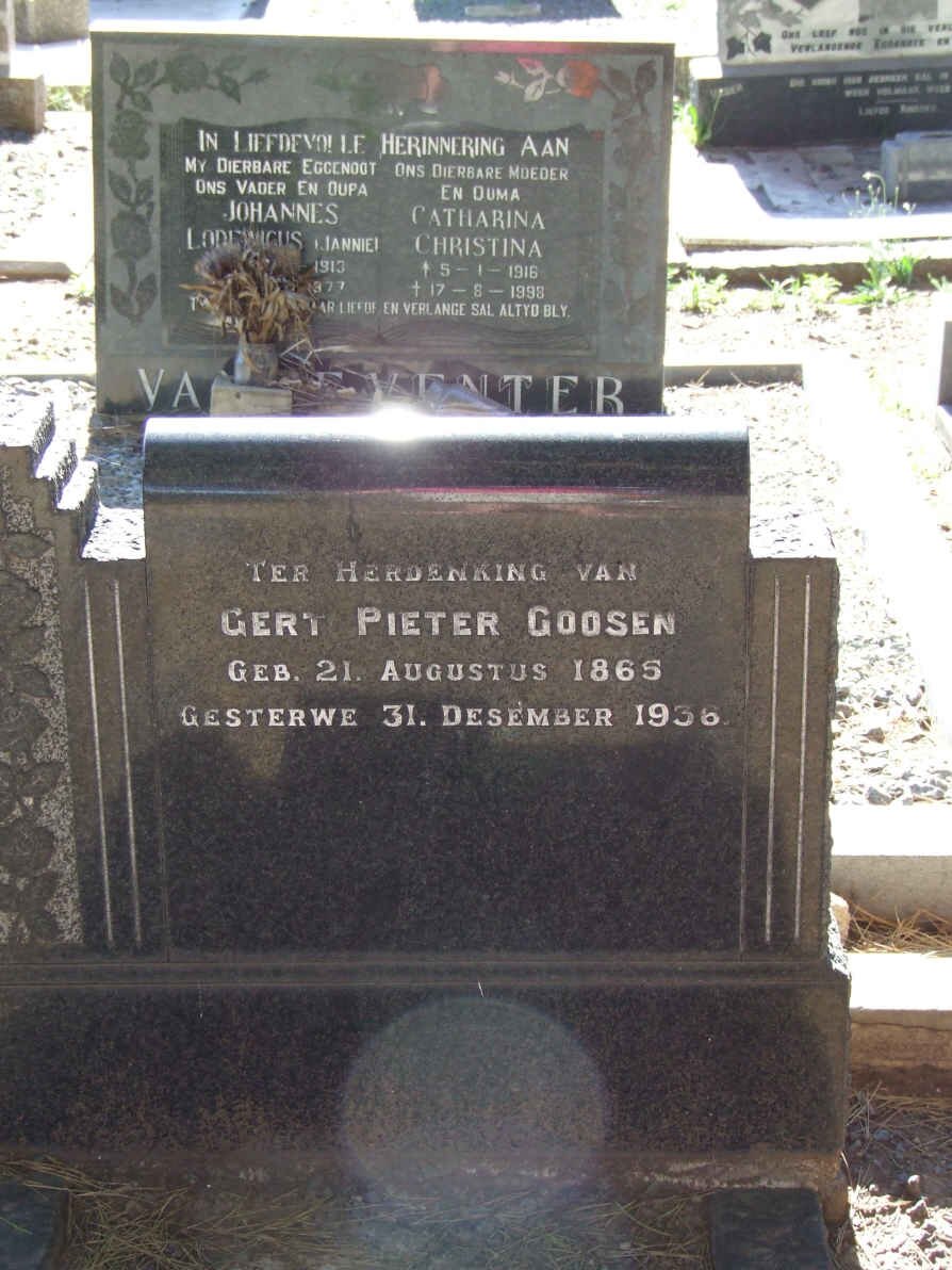 GOOSEN Gert Pieter 1865-1935