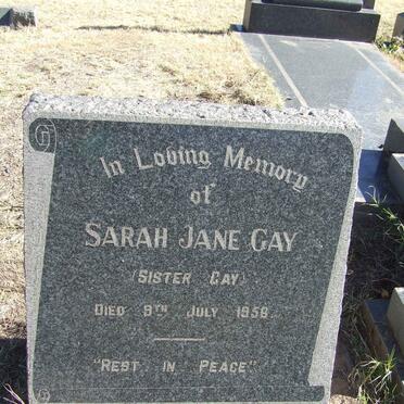 GAY Sarah Jane -1956