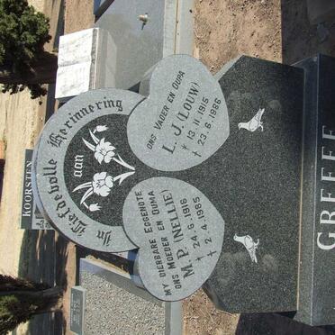 GREEFF L.J. 1915-1966 &amp; M.P. 1916-1985