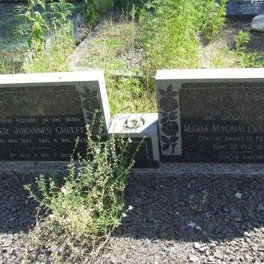 GREEFF Pieter Johannes 1885-1968 &amp; Maria Magdalena DE BRUIN 1896-1978