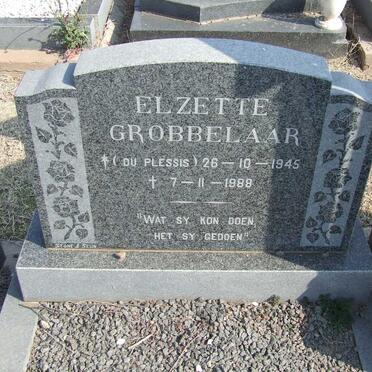 GROBBELAAR Elzette nee DU PLESSIS 1945-1988