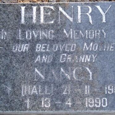 HENRY Nancy nee HALL 1905-1990
