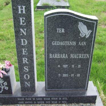 HENDERSON Barbara Maureen 1927-2003