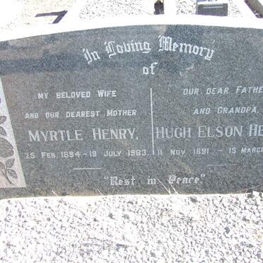 HENRY Hugh Elson 1891-1974 &amp; Myrtle 1894-1963