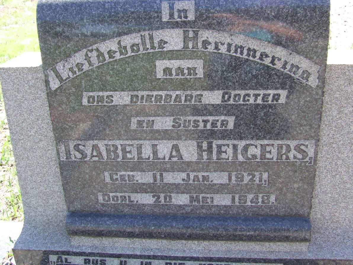 HEIGERS Isabella 1921-1948