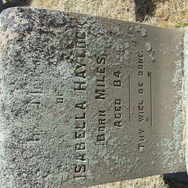 HAYLOCK Isabella nee MILES