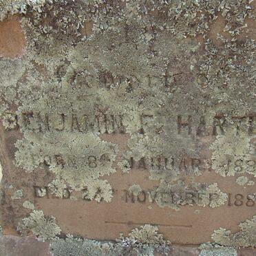 HARTLEY Benjamin F. 1885-1885