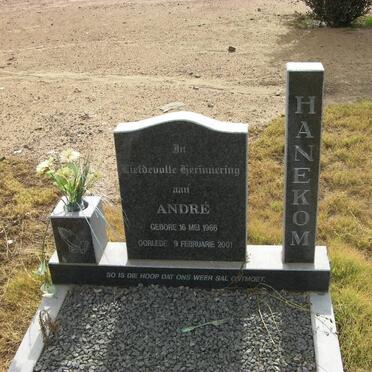 HANEKOM André 1966-2001