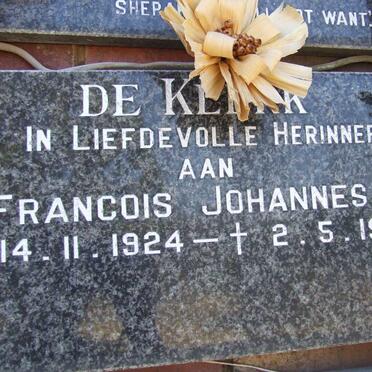 KLERK Francois Johannes, de 1924-1997