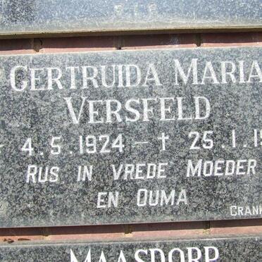 VERSFELD Gertruida Maria 1924-1981
