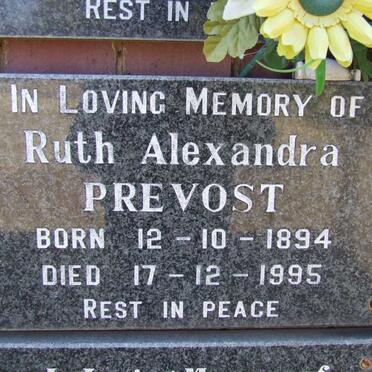 PREVOST Ruth Alexandra 1894-1995