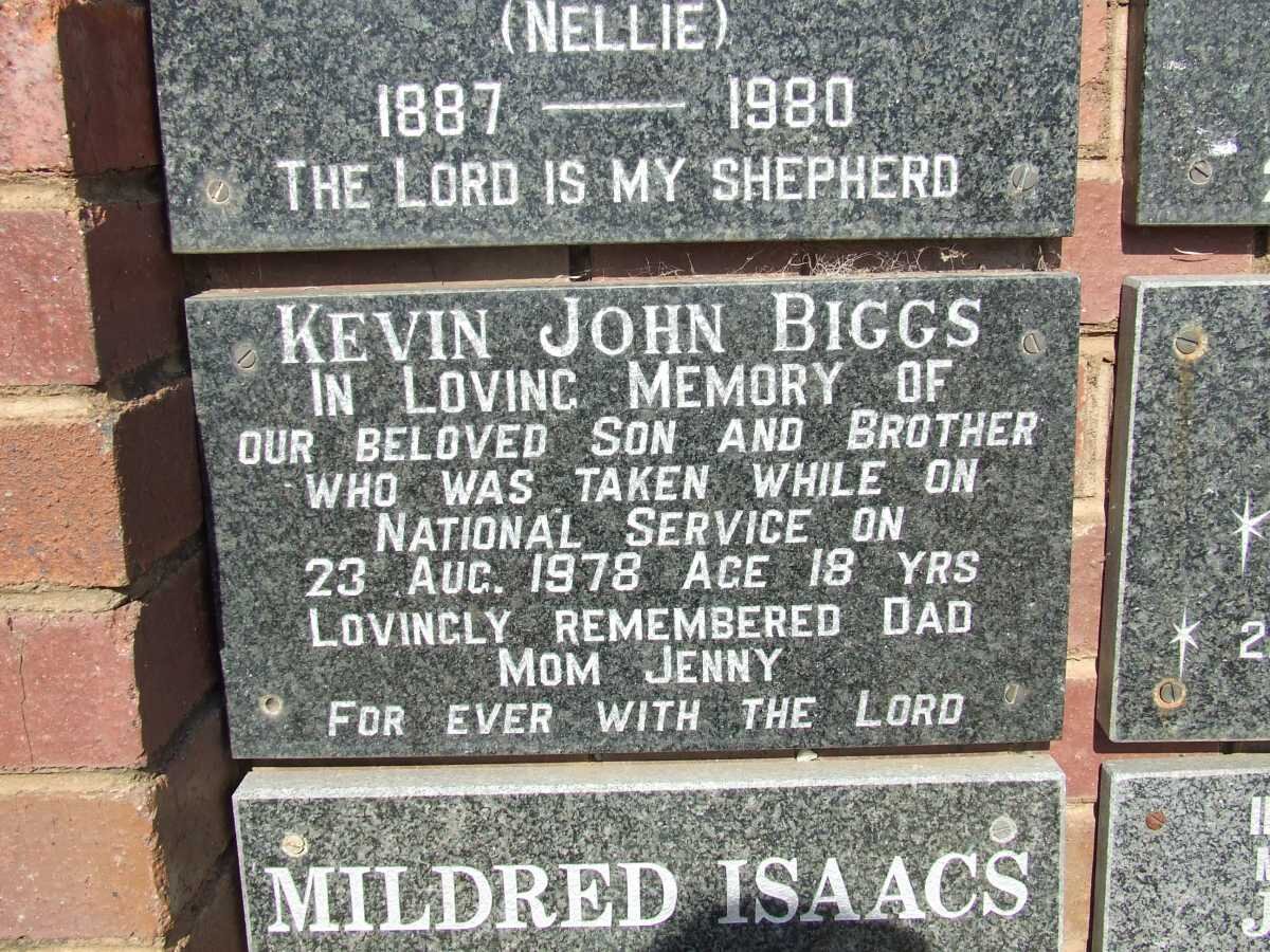 BIGGS Kevin John -1978