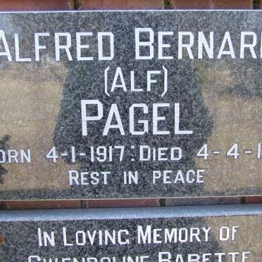PAGEL Alfred Bernard 1917-1995