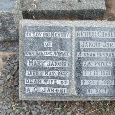 JAKOBI Arthur Charles 1921-1982; JAKOBI Mary -1942