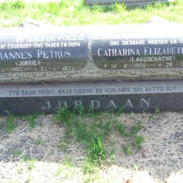 JORDAAN Johannes Petrus 1903-1973 &amp; Catharina Elizabeth LABUSCHAGNE 1908-1984