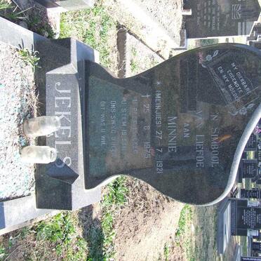 JEKELS Minnie nee MEINTJIES 1921-1975