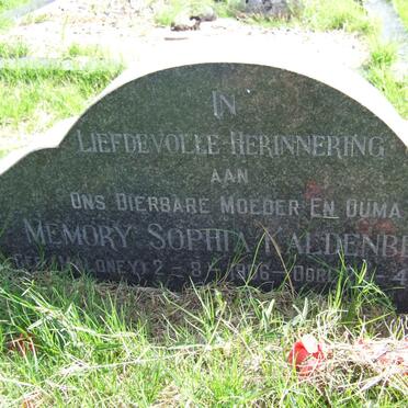 KALDENBERG Memory Sophia nee MALONEY 1906-1969