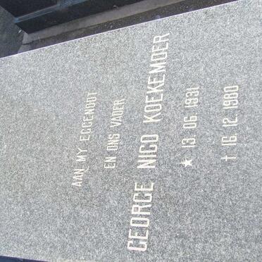 KOEKEMOER George Nico 1931-1980