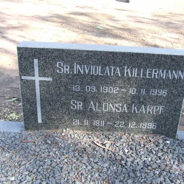 KILLERMAN Inviolata 1902-1996 ::  KARPF Alonsa 1911-1996