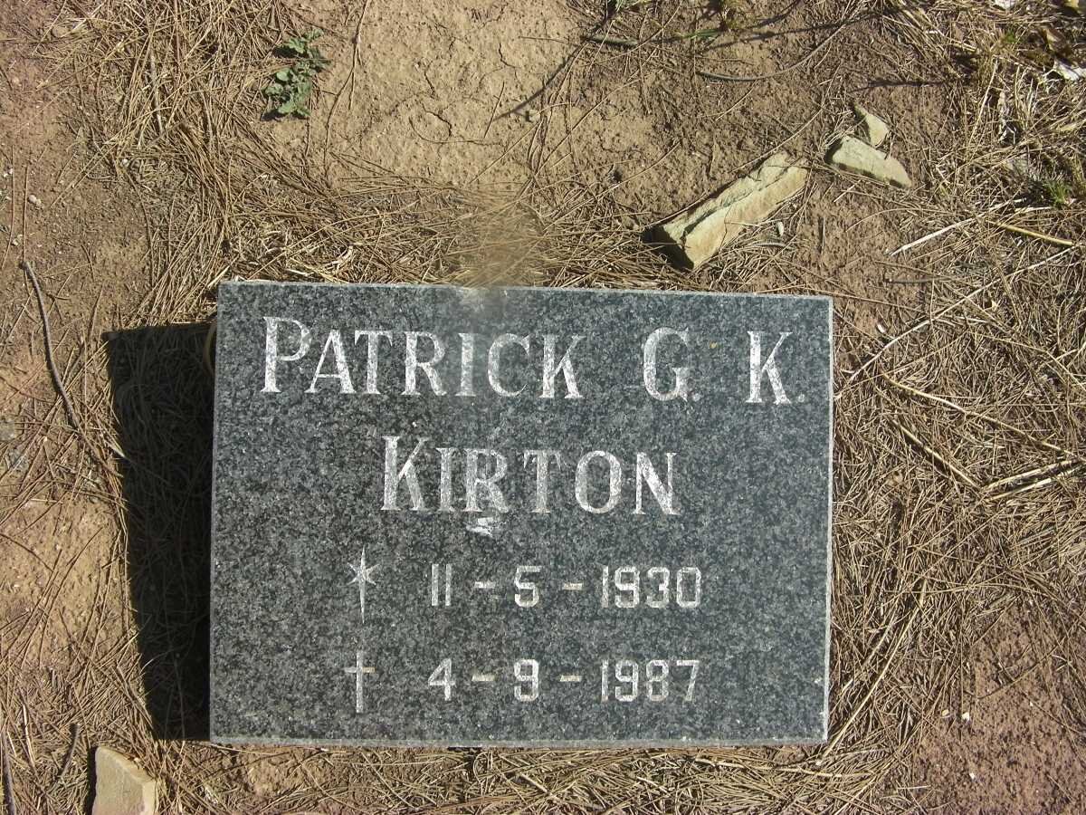 KIRTON Patrick G.K. 1930-1987