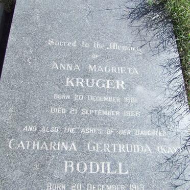 KRUGER Anna Magrieta 1881-1956 :: BODILL Catharina Gertruida 1913-1997