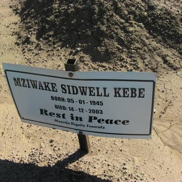 KEBE Mziwake Sidwell 1945-2003