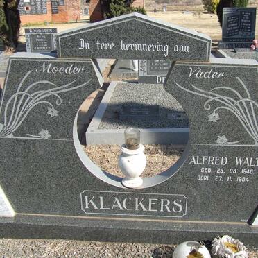 KLACKERS Alfred Walter 1946-1984