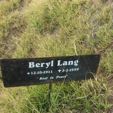 LANG Beryl 1911-1999
