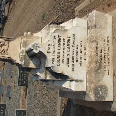 LAMONT James 1856-1920 &amp; Louisa 1861-1927 :: LAMONT Alice -1885